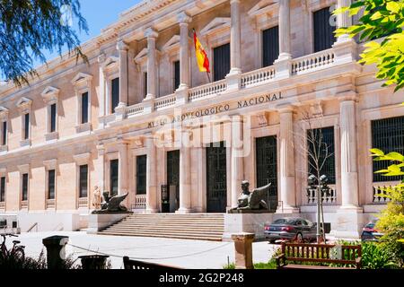 Das Nationale Archäologische Museum, Museo Arqueológico Nacional, ist ein Museum in Madrid. Es befindet sich in der Calle de Serrano neben der Plaza de Colón, s Stockfoto