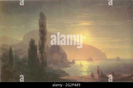 Ivan aïvazovski (1817-1900) - Nachtkriminalität Ayu Dag 1859 Stockfoto