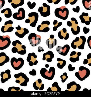Leopardendruck. Nahtloses Leopardenmuster. Leopardenflecken. Abstrakter Tierdruck. Vektor. Stock Vektor
