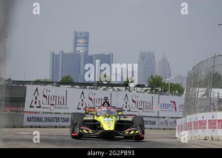 Detroit, Michigan, USA. Juni 2021. Ed JONES (18) aus Dubai, Vereinigte Arabische Emirate, qualifiziert sich für den Chevrolet Detroit Grand Prix auf der Belle Isle in Detroit, Michigan. Quelle: Walter G Arce SR Grindstone Medi/ASP/ZUMA Wire/Alamy Live News Stockfoto