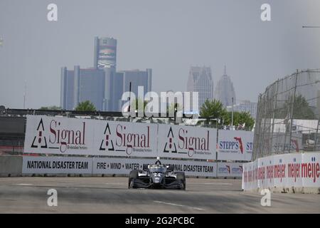 Detroit, Michigan, USA. Juni 2021. SEBASTIEN BOURDAIS (14) aus Le Mans, Frankreich, qualifiziert sich für den Chevrolet Detroit Grand Prix auf der Belle Isle in Detroit, Michigan. Quelle: Walter G Arce SR Grindstone Medi/ASP/ZUMA Wire/Alamy Live News Stockfoto