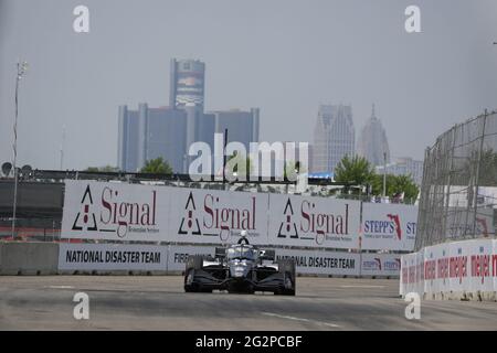 Detroit, Michigan, USA. Juni 2021. SEBASTIEN BOURDAIS (14) aus Le Mans, Frankreich, qualifiziert sich für den Chevrolet Detroit Grand Prix auf der Belle Isle in Detroit, Michigan. Quelle: Walter G Arce SR Grindstone Medi/ASP/ZUMA Wire/Alamy Live News Stockfoto