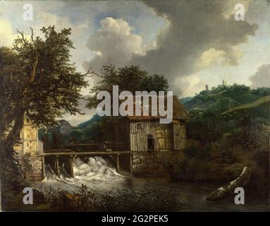 Jacob Van Ruisdael - zwei Wassermühlen und eine offene Schleuse in Singraven Stockfoto