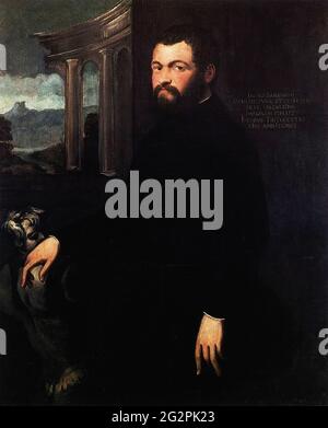 Jacopo Robusti alias Tintoretto - Porträt Jacopo Sansovino 1546 Stockfoto