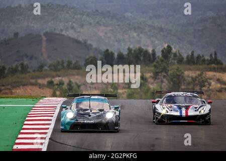 77 Ried Christian (ger), Evans Jaxon (nzl), Campbell Matt (Auts), Dempsey-Proton Racing, Porsche 911 RSR - 19, Aktion während der 8 Stunden von Portimao, 2. Runde der FIA-Langstrecken-Weltmeisterschaft 2021 auf dem Algarve International Circuit, vom 11. Bis 13. Juni 2021 in Portimao, Algarve, Portugal - Foto Paulo Maria / DPPI / LiveMedia Stockfoto