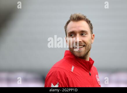 Aktenfoto vom 08-09-2018 von Christian Eriksen, Dänemark, während einer Trainingseinheit im Ceres Park, Aarhus. Ausgabedatum: Samstag, 12. Juni 2021. Stockfoto