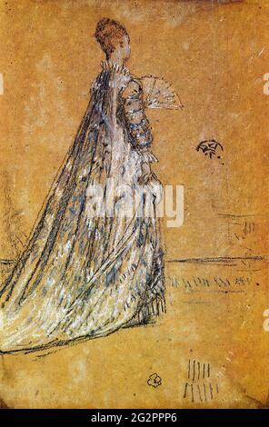 James Abbott McNeill Whistler – Blaues Kleid C 1871 Stockfoto