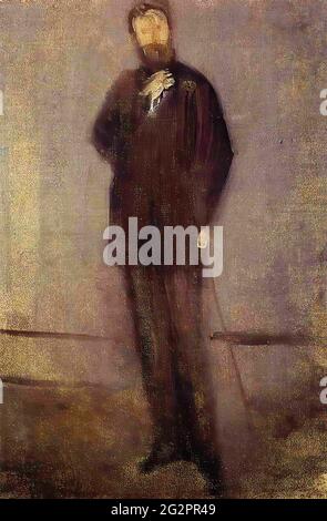 James Abbott McNeill Whistler - Studienporträt F R Leyland 1873 Stockfoto