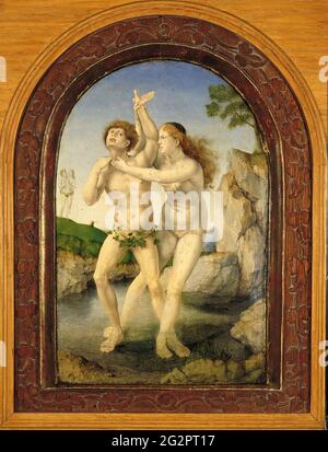 Jan Gossaert - die Metamorphose von Hermaphrodite und Salmacis Stockfoto