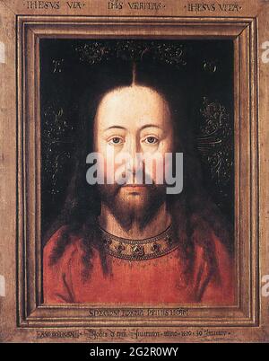 Jan Van Eyck - Portrait Christ 1440 Stockfoto