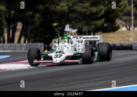 37 D'ANSEMBOURG Christophe (Bel), Williams FW07C - 3000cc 1981 Action während des Grand Prix de France Historique 2021, vom 11. Bis 13. Juni 2021 auf dem Circuit Paul Ricard, in Le Castellet, Frankreich - Foto Marc de Mattia / DPPI Stockfoto