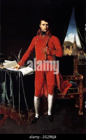 Jean-Auguste-Dominique Ingres - Portrait von Napoleon Bonaparte erster Konsul Stockfoto