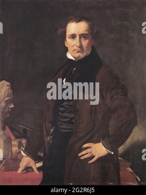 Jean-Auguste-Dominique Ingres - Porträtbildhauer Lorenzo Bartolini 1820 Stockfoto