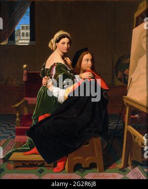 Jean-Auguste-Dominique Ingres - Raphael und die Fornarina Stockfoto