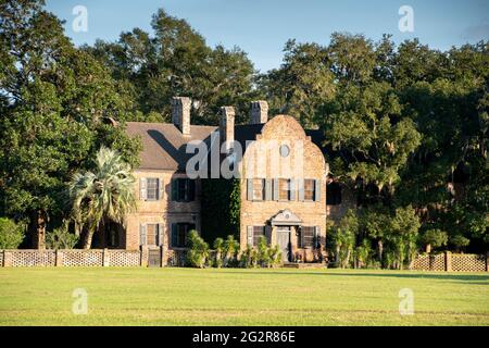 Das Middleton Place Haus aus Ziegelstein Stockfoto