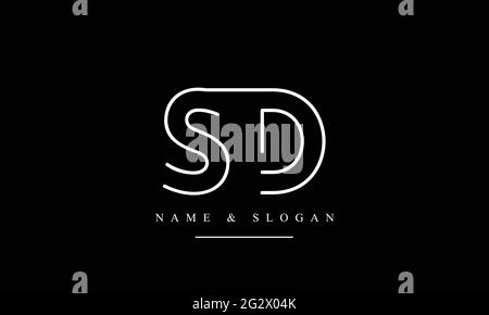 Letter Logo Design mit kreativer moderner Trendtypografie SD DS Stock Vektor