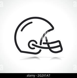 american Football Helm dünne Linie Symbol isoliert Stock Vektor