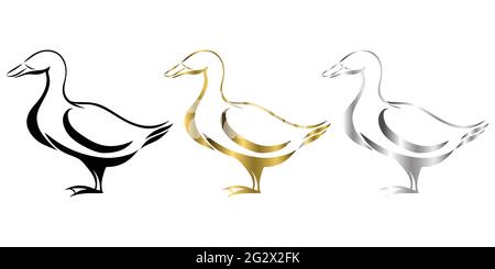 Ente Tier Vektor-Logo eps 10 Stock Vektor