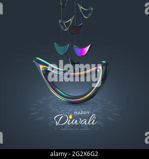 Diwali Urlaubsdesign. Stock Vektor