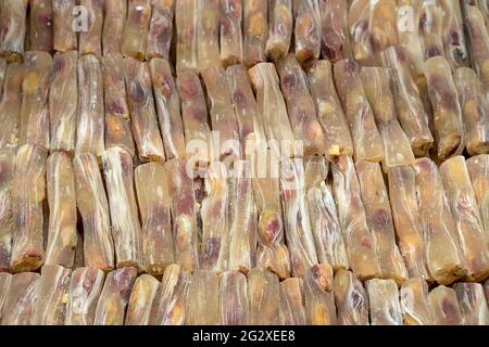 Traditionelles türkisches Dessert. Draufsicht Weichzeichnen von Texturen Weichzeichnen. Stockfoto