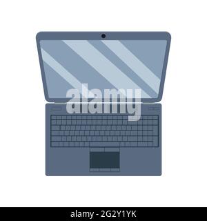 Laptop, Isolated on White Background. Vektor-Illustration. Stock Vektor