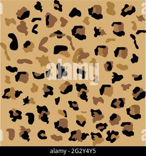 Modisches Leopard Nahtloses Muster. Stilisierte gepunktete Leopard-Haut-Hintergrund für Mode, Druck, Tapete, Stoff. Stock Vektor