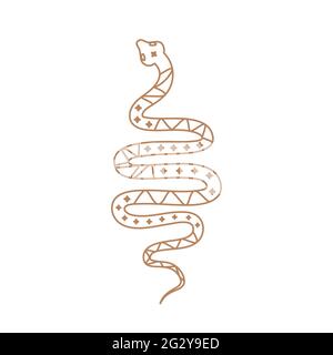Esoterisches Symbol. Mystisches und magisches Schlangendesign Stock Vektor