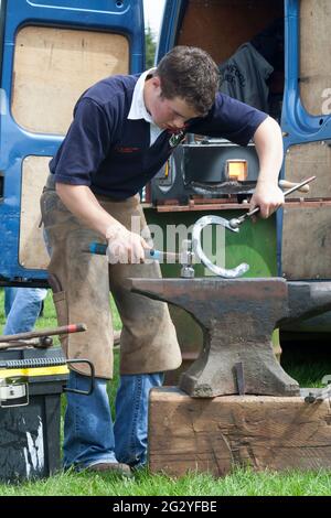 Mobiler Forstarbeiter auf der Drymen Agricultural Show, Stirlingshire, Schottland Stockfoto