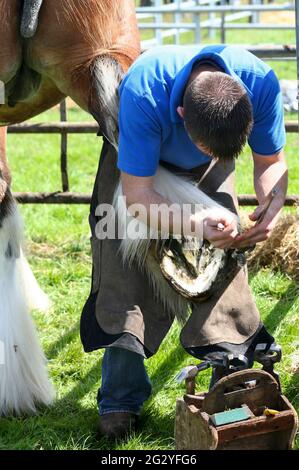 Mobiler Forstarbeiter auf der Drymen Agricultural Show, Stirlingshire, Schottland Stockfoto