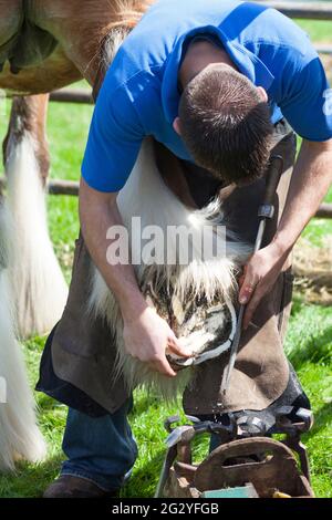 Mobiler Forstarbeiter auf der Drymen Agricultural Show, Stirlingshire, Schottland Stockfoto