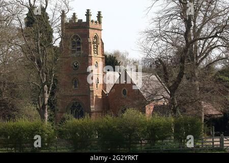 Die Kirche von St. John the Baptist, Low Dinsdale, in der Nähe von Darlington Stockfoto