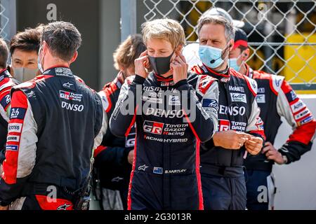 Hartley Brendon (nzl), Toyota Gazoo Racing, Toyota GR010 - Hybrid, Portrait während der 8 Stunden von Portimao, 2. Runde der FIA-Langstrecken-Weltmeisterschaft 2021 auf dem Algarve International Circuit, vom 11. Bis 13. Juni 2021 in Portimao, Algarve, Portugal - Foto Paulo Maria / DPPI Stockfoto