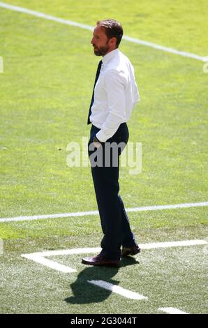 London, Großbritannien. Juni 2021. WEMBLEY, Vereinigtes Königreich, JUNI 13:Geareth Southgate England Manager während der Europameisterschaft der Gruppe D zwischen England und Kroatien im Wembley-Stadion, London am 13. Juni 2021 Quelle: Action Foto Sport/Alamy Live News Stockfoto