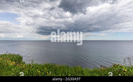 Landschaft, das ist eine Strandpromenade von Kiel in Deutschland Stockfoto