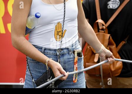 Marche pour les Libertés Protest gegen extreme Rechte - 12. juni 201 - Paris - Frankreich Stockfoto