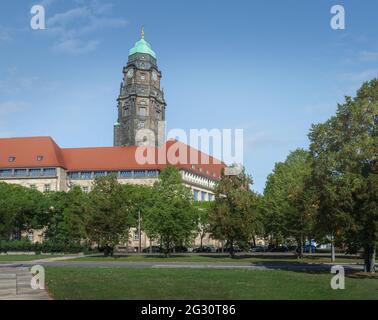 Dresden Neues Rathaus - Dresden Deutschland Stockfoto