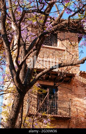 Die Alcazaba ist eine palastartige Festung in Málaga. Es wurde von der Hammudid-Dynastie im frühen 11. Jahrhundert erbaut. Es ist die am besten erhaltene alcazaba Stockfoto