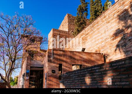 Die Alcazaba ist eine palastartige Festung in Málaga. Es wurde von der Hammudid-Dynastie im frühen 11. Jahrhundert erbaut. Es ist die am besten erhaltene alcazaba Stockfoto