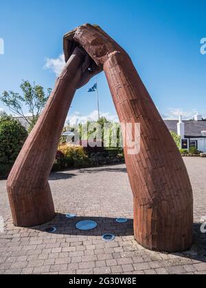 Verschiedene Bilder von Gretna Green, dem berühmten Blacksmith's Shop, dem Restaurant und dem Hotel, werden häufig als Hochzeitslocation für formelle und entlaufene Paare genutzt Stockfoto