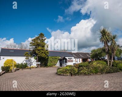 Verschiedene Bilder von Gretna Green, dem berühmten Blacksmith's Shop, dem Restaurant und dem Hotel, werden häufig als Hochzeitslocation für formelle und entlaufene Paare genutzt Stockfoto