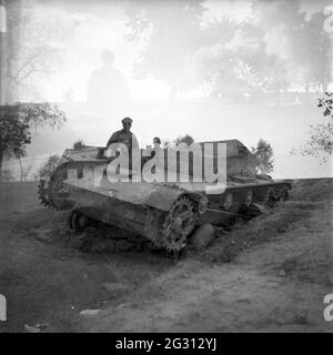 Wehrmacht Heer Fahrschulpanzer IV - Deutsche Armee Panzer fahren Schulfahrzeug Panzer IV Mark / Mk D Stockfoto