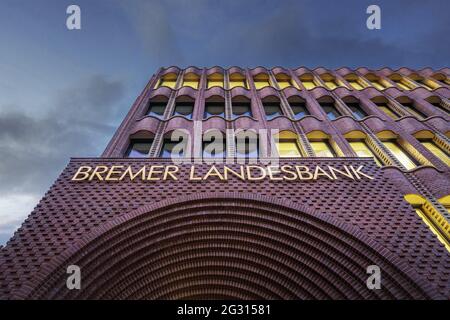 Bremen, Deutschland - 07. Januar 2020: Bremer Landesbank in Domshof - Bremen, Deutschland Stockfoto