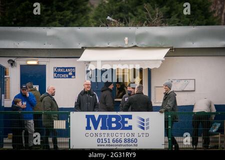 Birkenhead, England 19. Dezember 2020. North West Counties League First Division South Spiel zwischen Cammell Laird 1907 und New Mills. Stockfoto