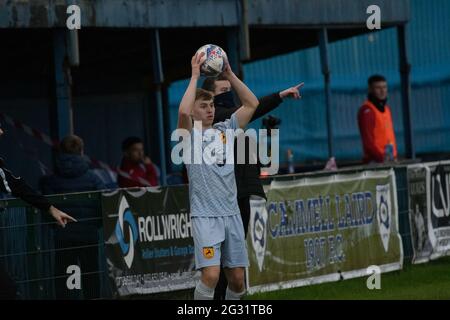 Birkenhead, England 19. Dezember 2020. North West Counties League First Division South Spiel zwischen Cammell Laird 1907 und New Mills. Stockfoto