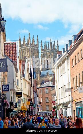 Niedrige Petergate, York, England Stockfoto