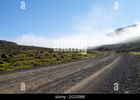 Mjoifjordur ländliche Landschaft, im Osten Islands. Isländische anzeigen Stockfoto