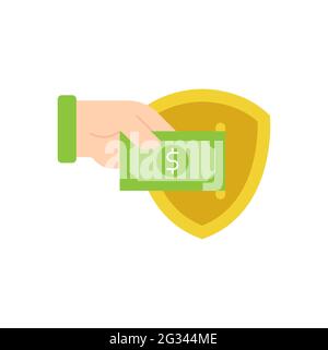 Symbol für sichere Zahlung – Vektorgrafik. Payment Security and Safety with Shield Icon Vektor Design Concept for Online Payment, Finance, and Mobile Ba Stock Vektor