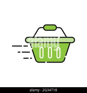 Einkaufswagen Symbol Vektorgrafik. Einkaufswagen Vektor-Icon-Design für E-Commerce, Online-Shop und Marktplatz. Symbolvektor Warenkorb für w Stock Vektor