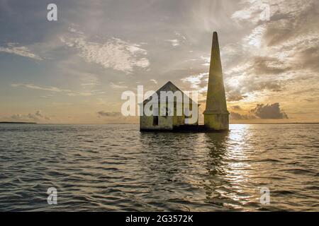 Morgendämmerung auf der Frühstücksinsel Rambha Odisha Indien Stockfoto