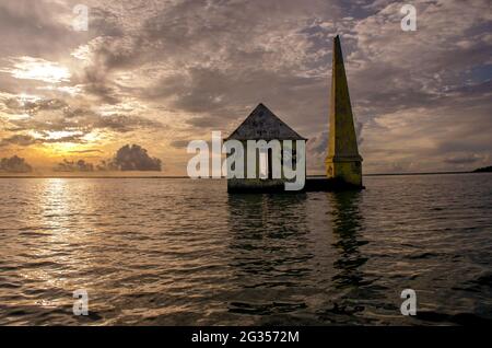 Morgendämmerung auf der Frühstücksinsel Rambha Odisha Indien Stockfoto